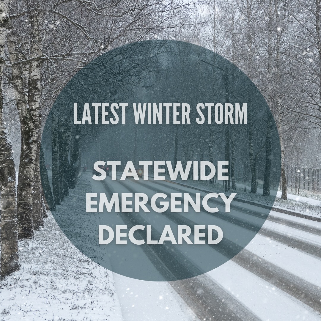 Winter Storm Warning and state of emergency
